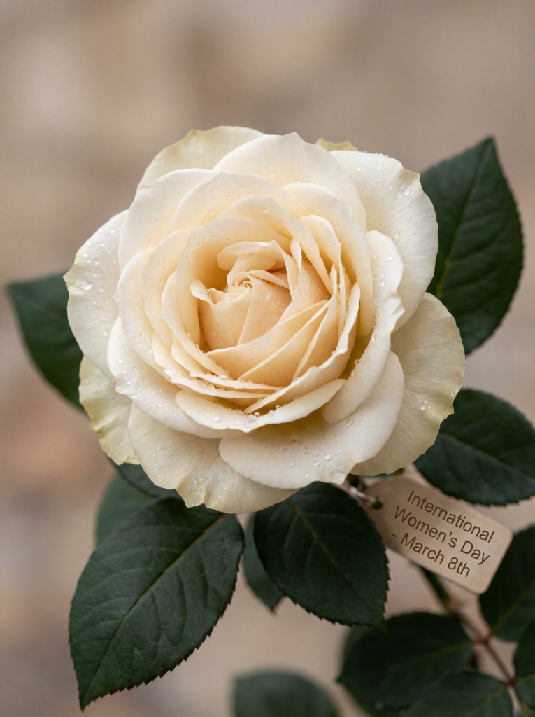 Hoa hồng trắng ngà thanh khiết